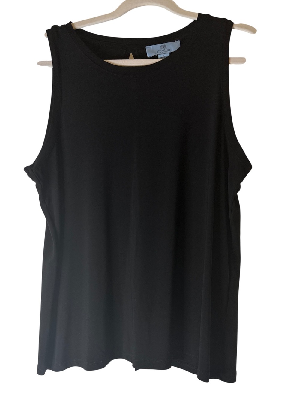 CeCe Black Sleeveless Tank Top, sz M